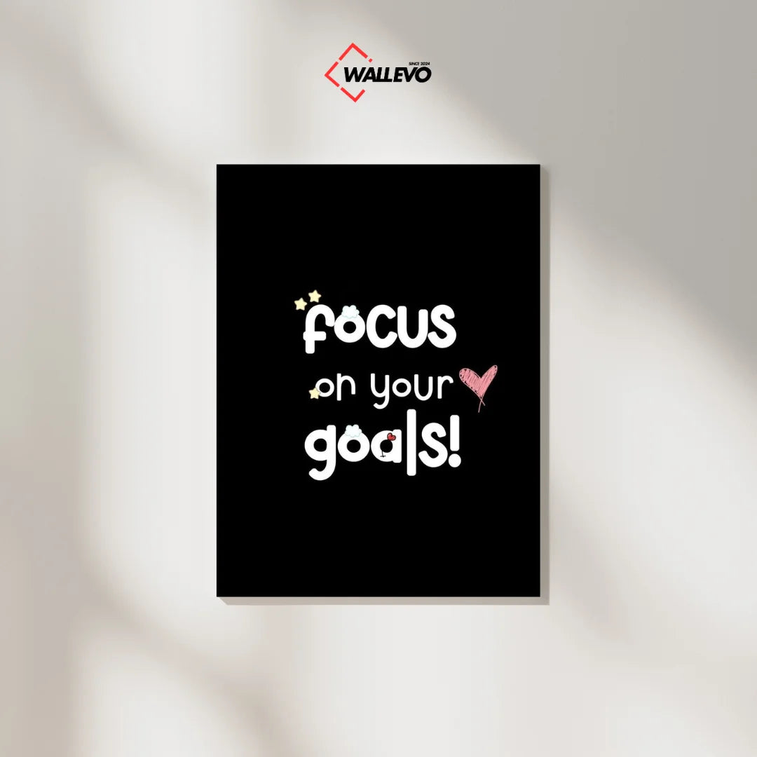 Focus on Your Goals – Stay Driven, Stay Inspired – Motivational Plywood Crystal Frame