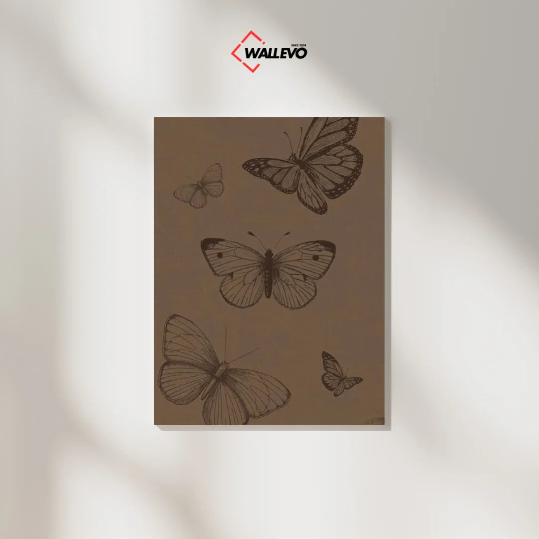 Butterflies Aesthetic Plywood Crystal Frame – A Touch of Soft Beauty for Your Space