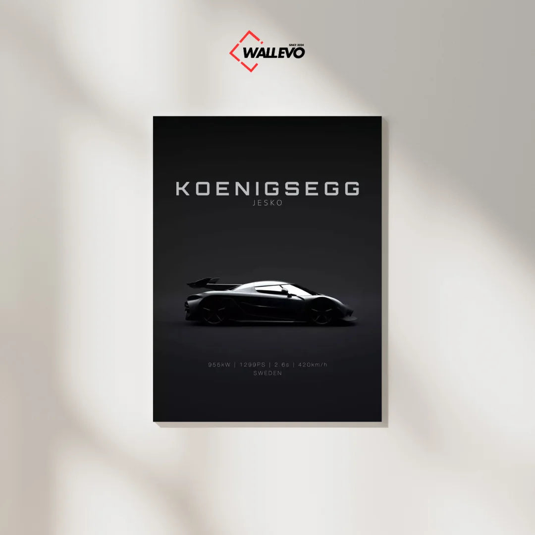 Koenigsegg Jesko Plywood Crystal Frame – The Ultimate Hypercar Art Piece