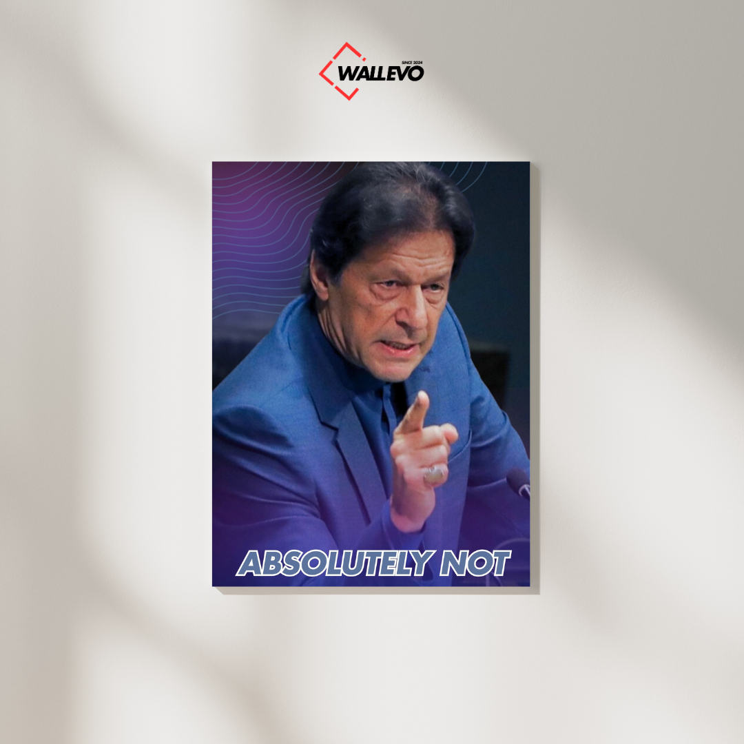 Imran Khan – "Absolutely Not" Customized Plywood Crystal Frame