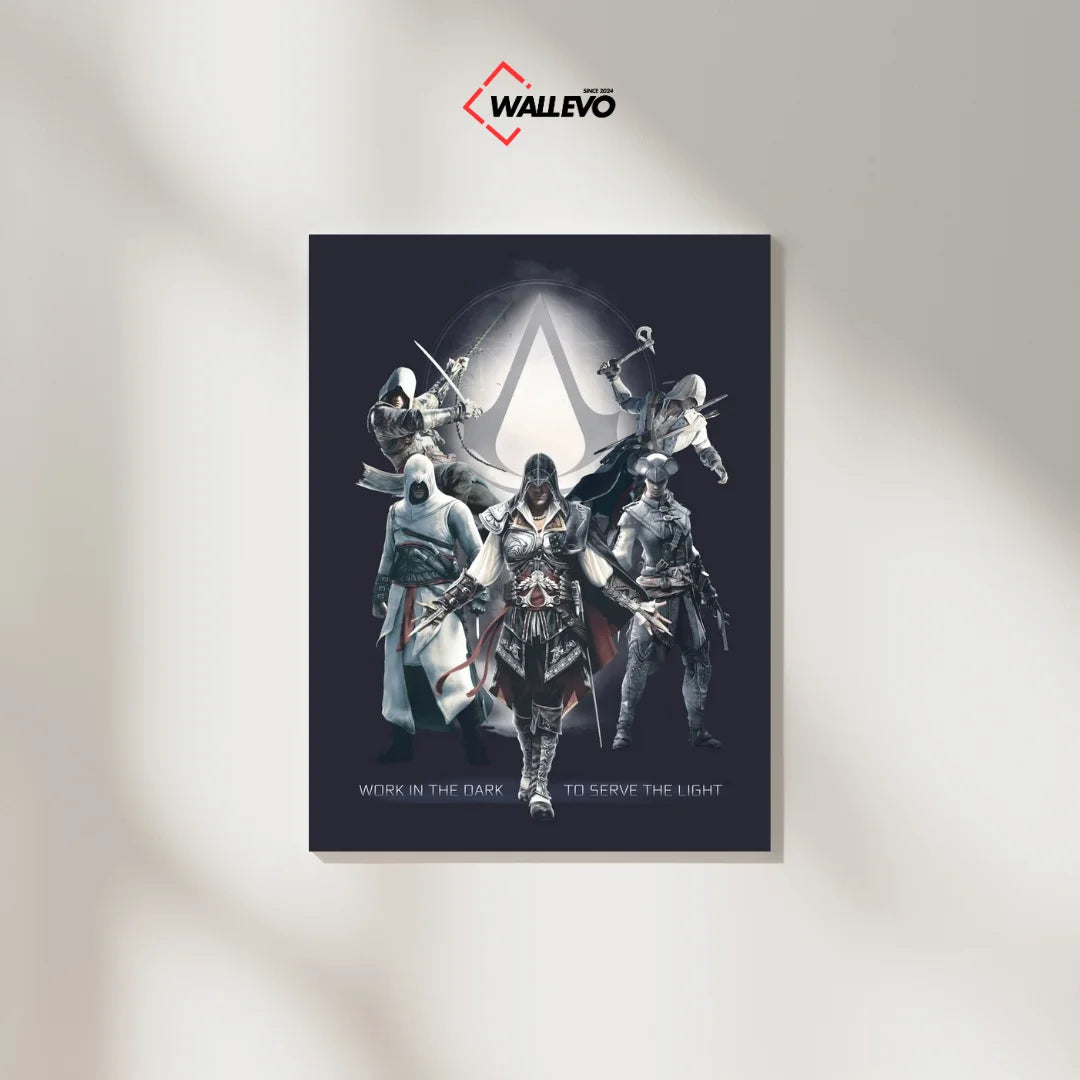 Assassin's Creed Themed Plywood Crystal Frame – A Tribute to the Hidden Blade (Copy)