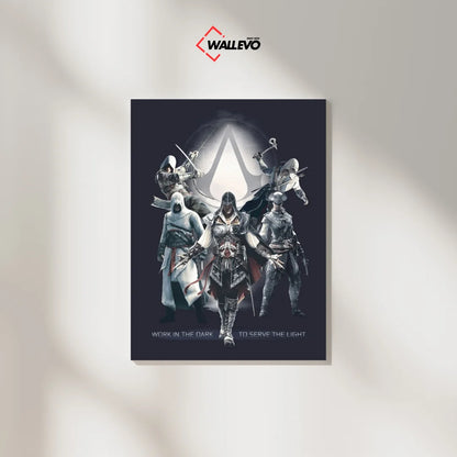 Assassin's Creed Themed Plywood Crystal Frame – A Tribute to the Hidden Blade (Copy)