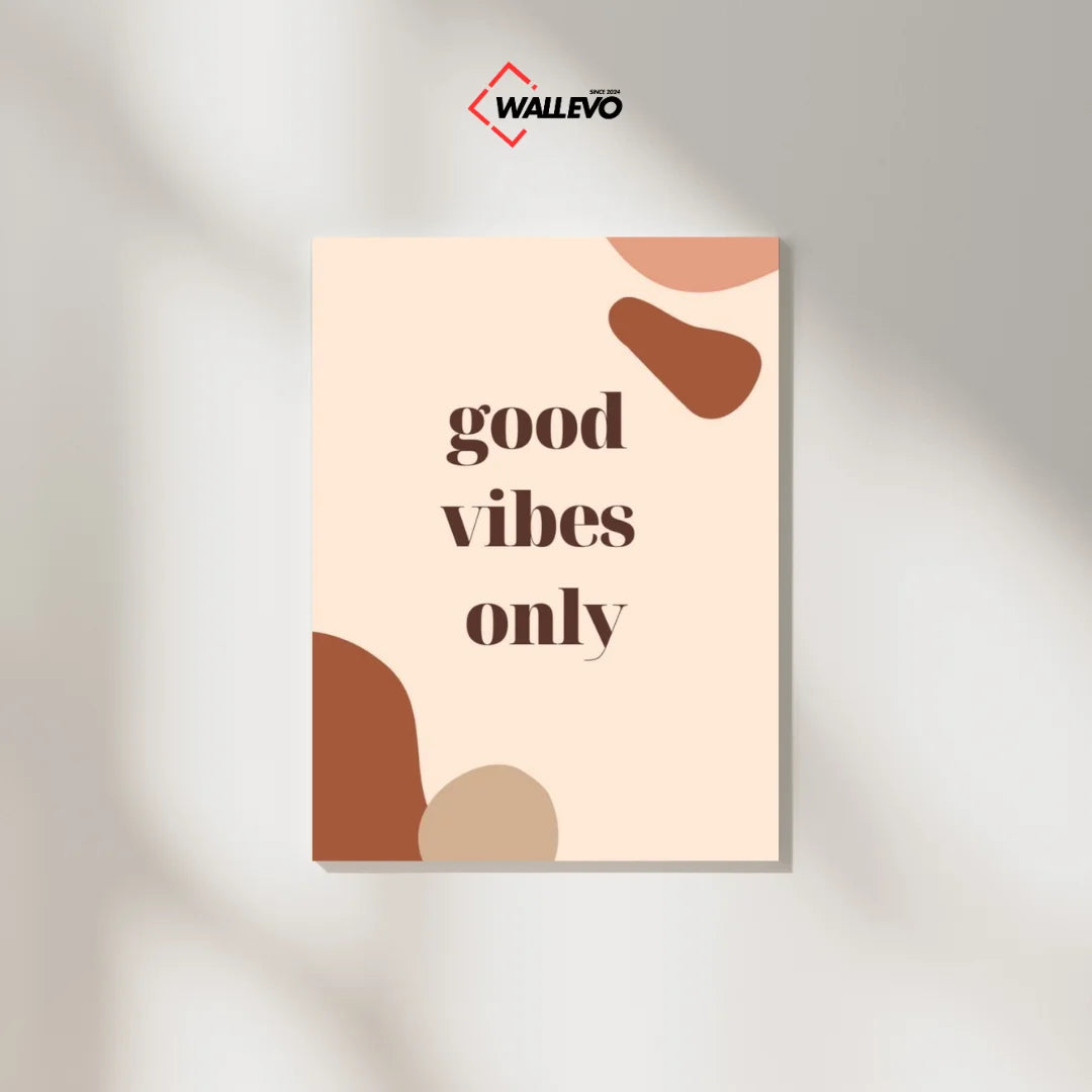 Good Vibes Only - Aesthetic Plywood Crystal Frame