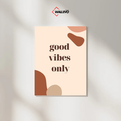 Good Vibes Only - Aesthetic Plywood Crystal Frame